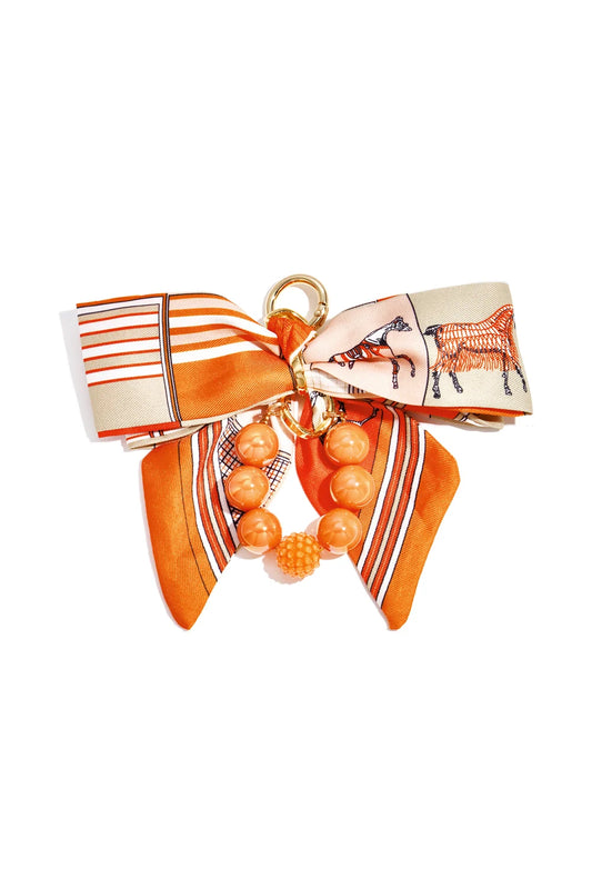 Tassenhanger strik oranje T000
