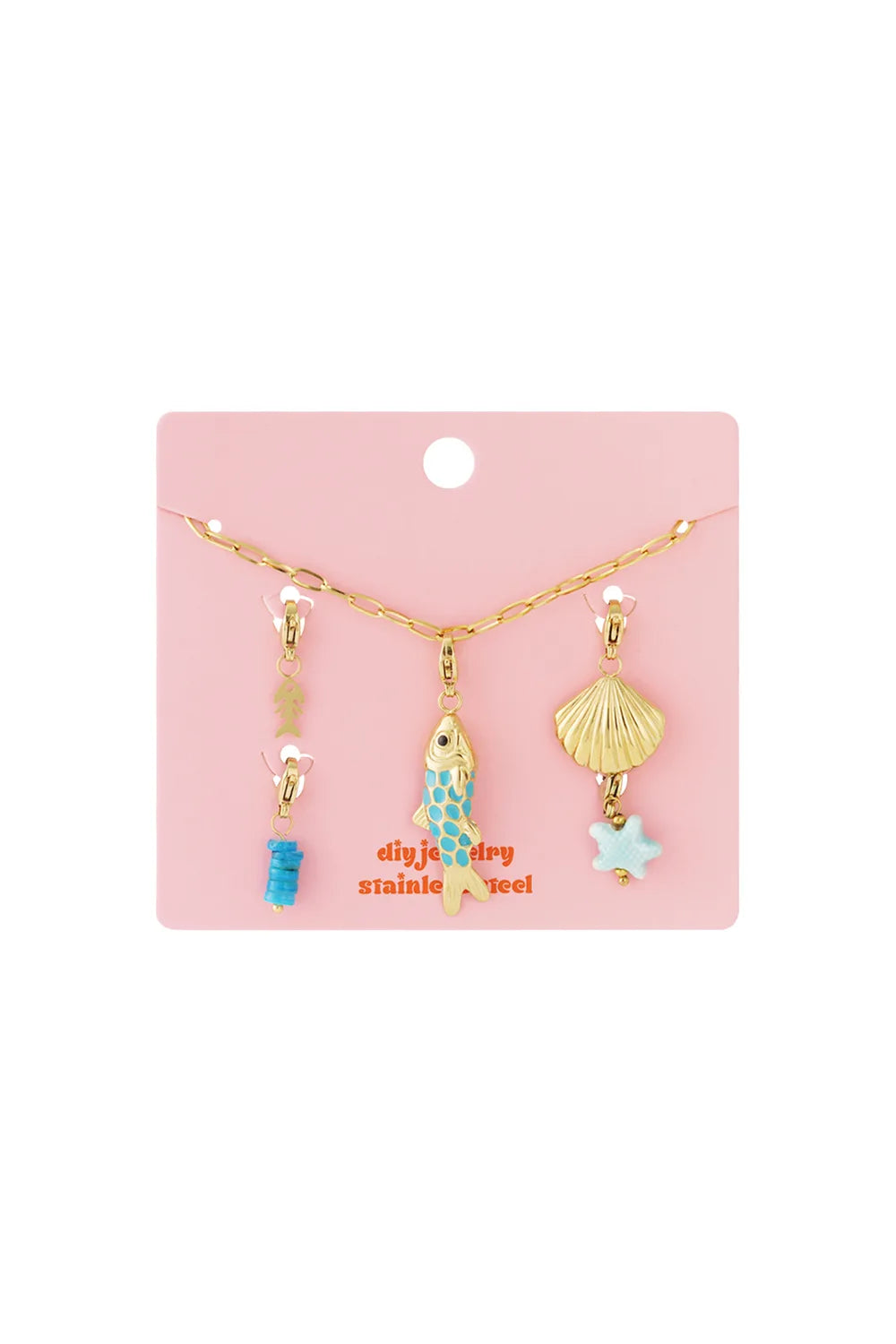 Ocean Charm – 14K Gold Plated Bedelketting BK006