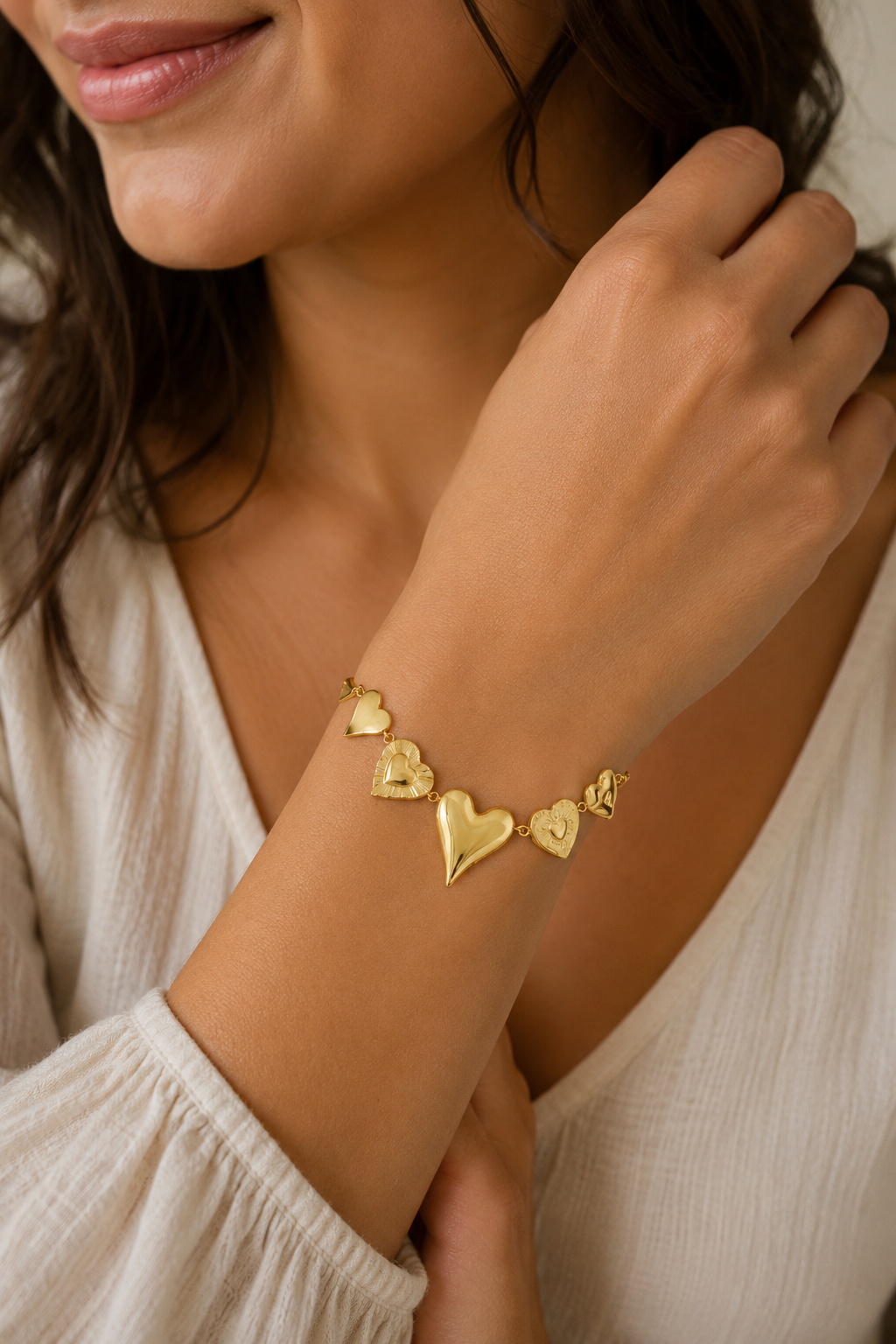 Giftbox C005 Luxe armband gold heard