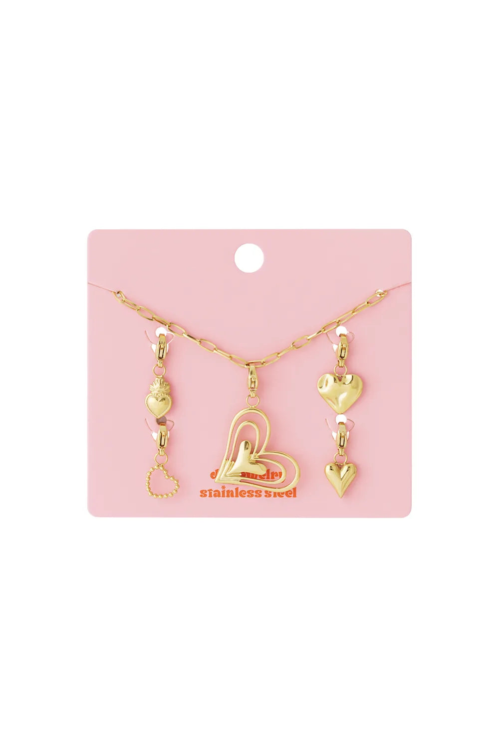 Gouden Hart Bedelketting – Tijdloos & Elegant Charm ketting  BK016
