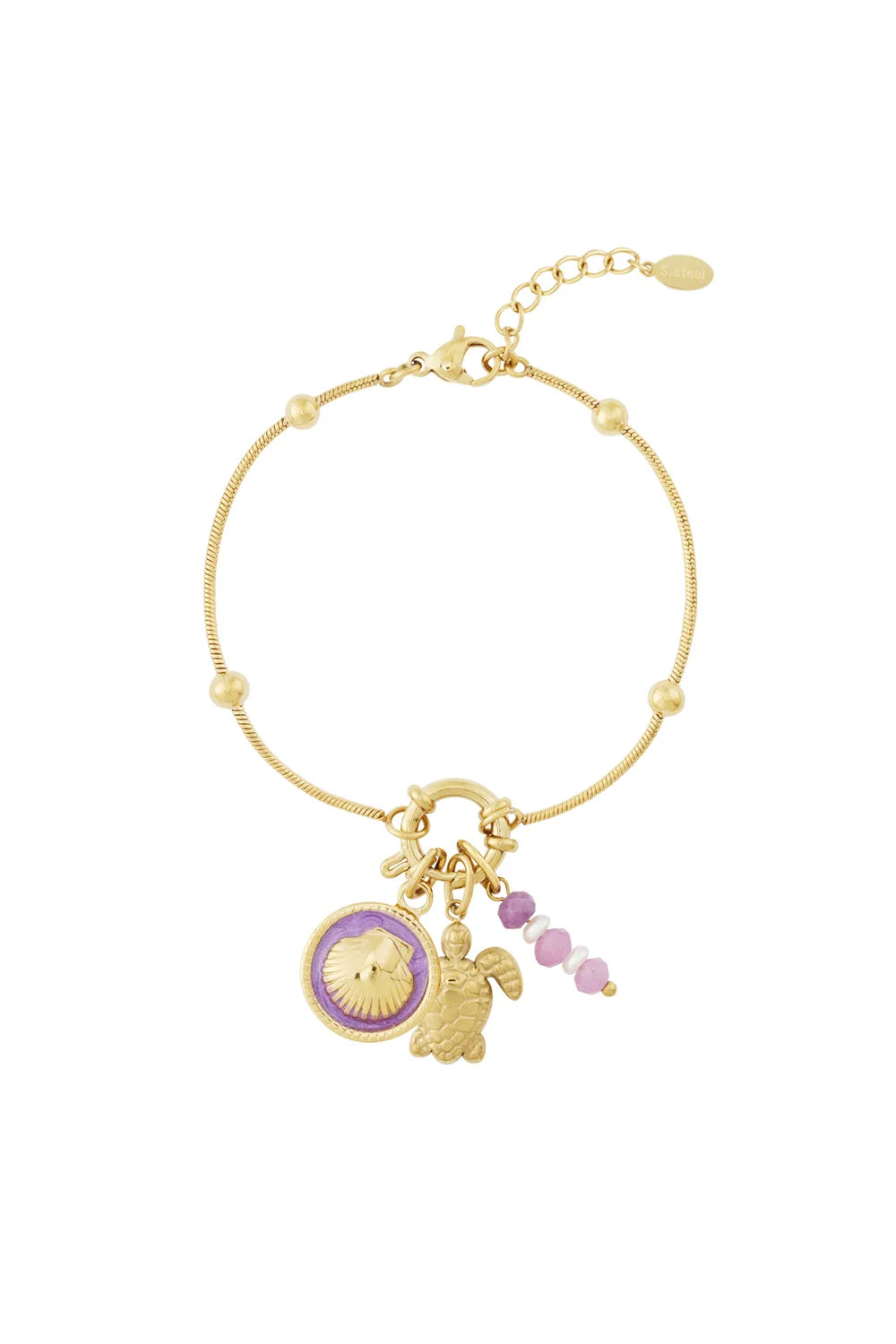 Ocean Turtle Charm Armband BA007