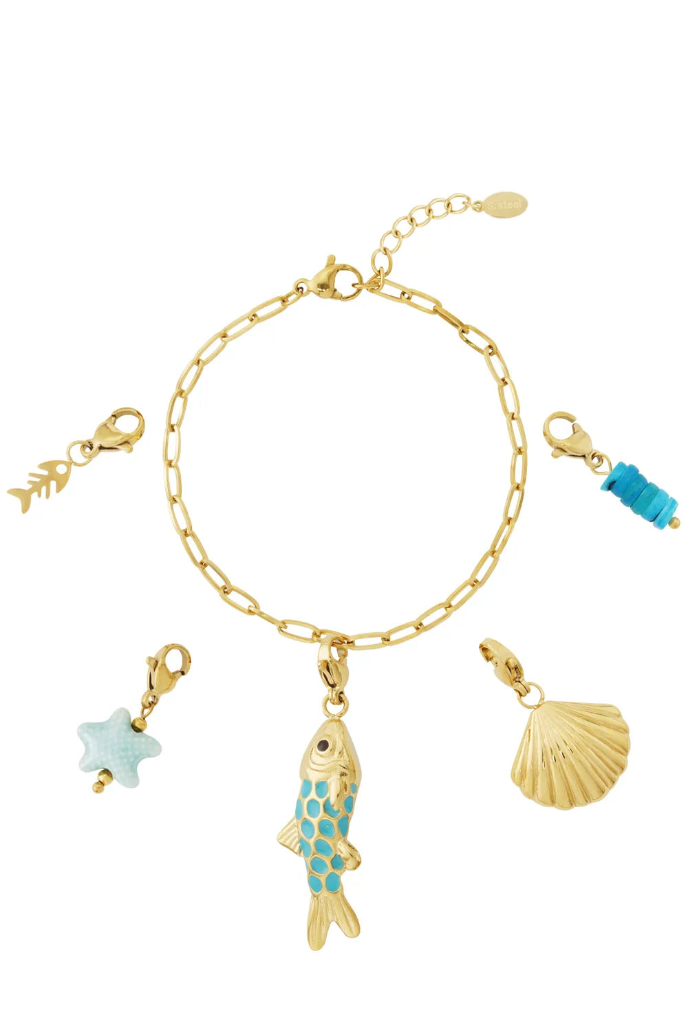 Ocean Love Armband – Gouden Bedelarmband BA006