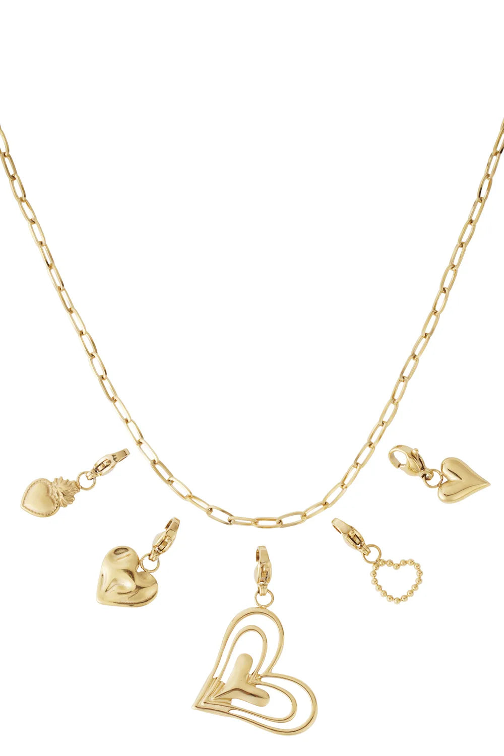 Gouden Hart Bedelketting – Tijdloos & Elegant Charm ketting  BK016