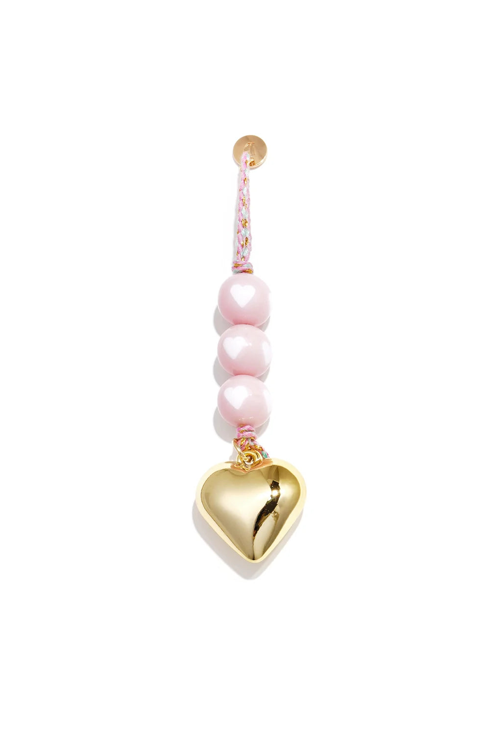 Tassenhanger hart & kralen T009