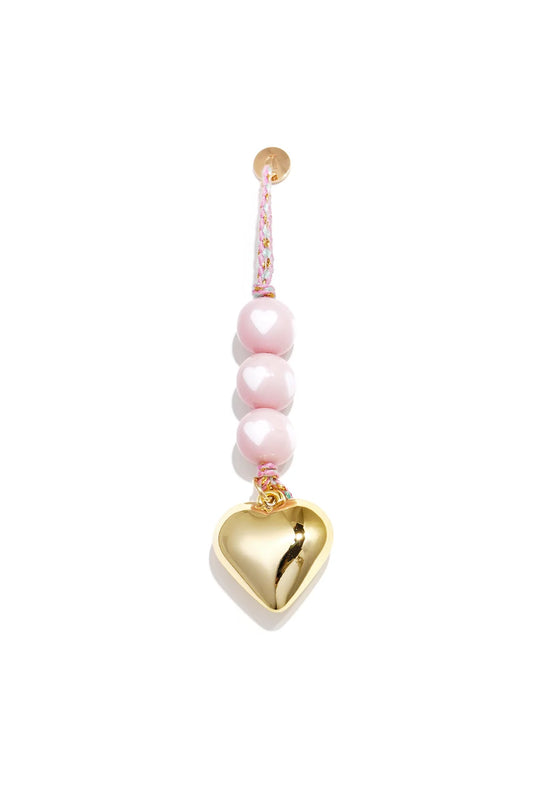 Tassenhanger hart & kralen T009