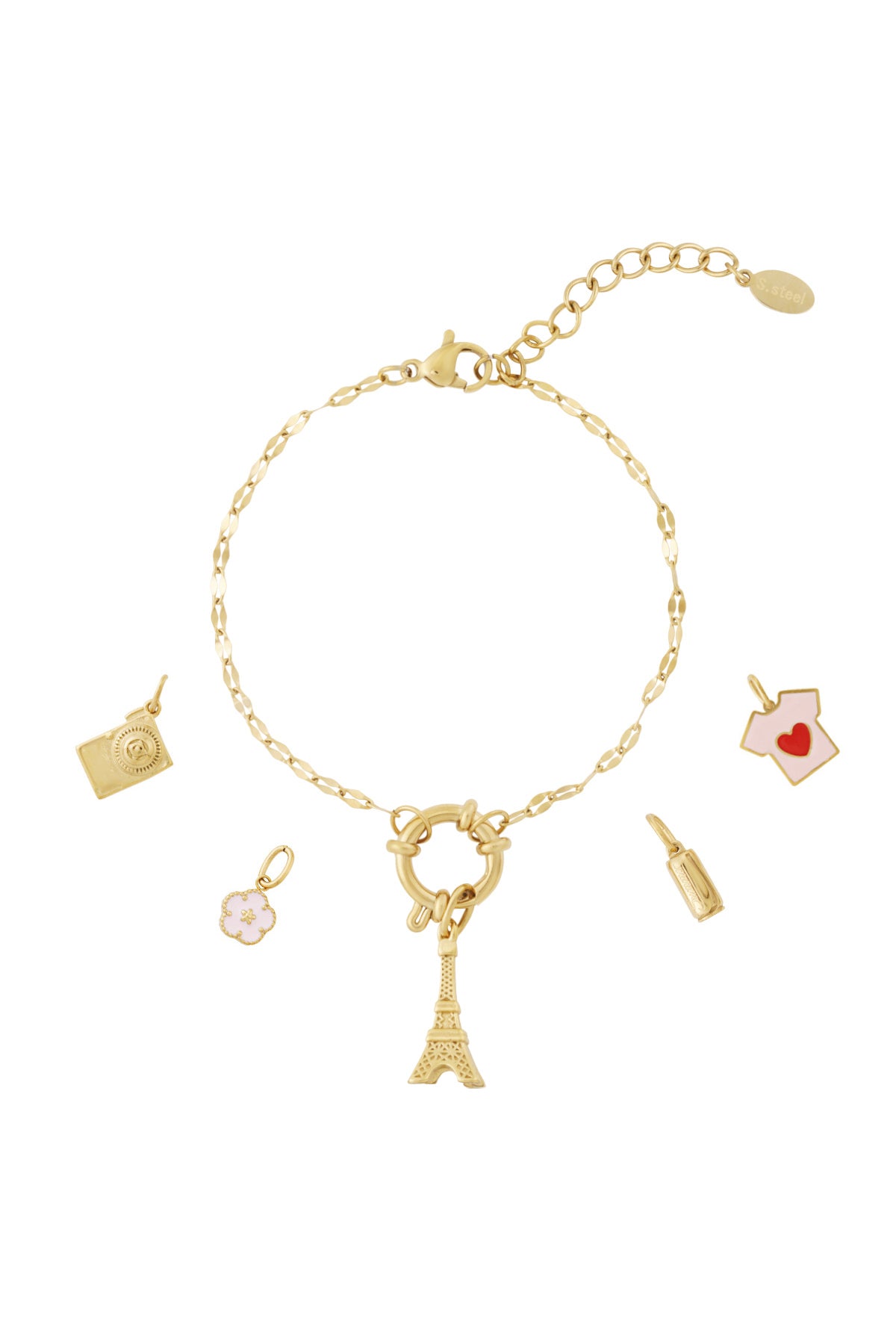 Paris Charms – Gouden Bedelarmband BA020