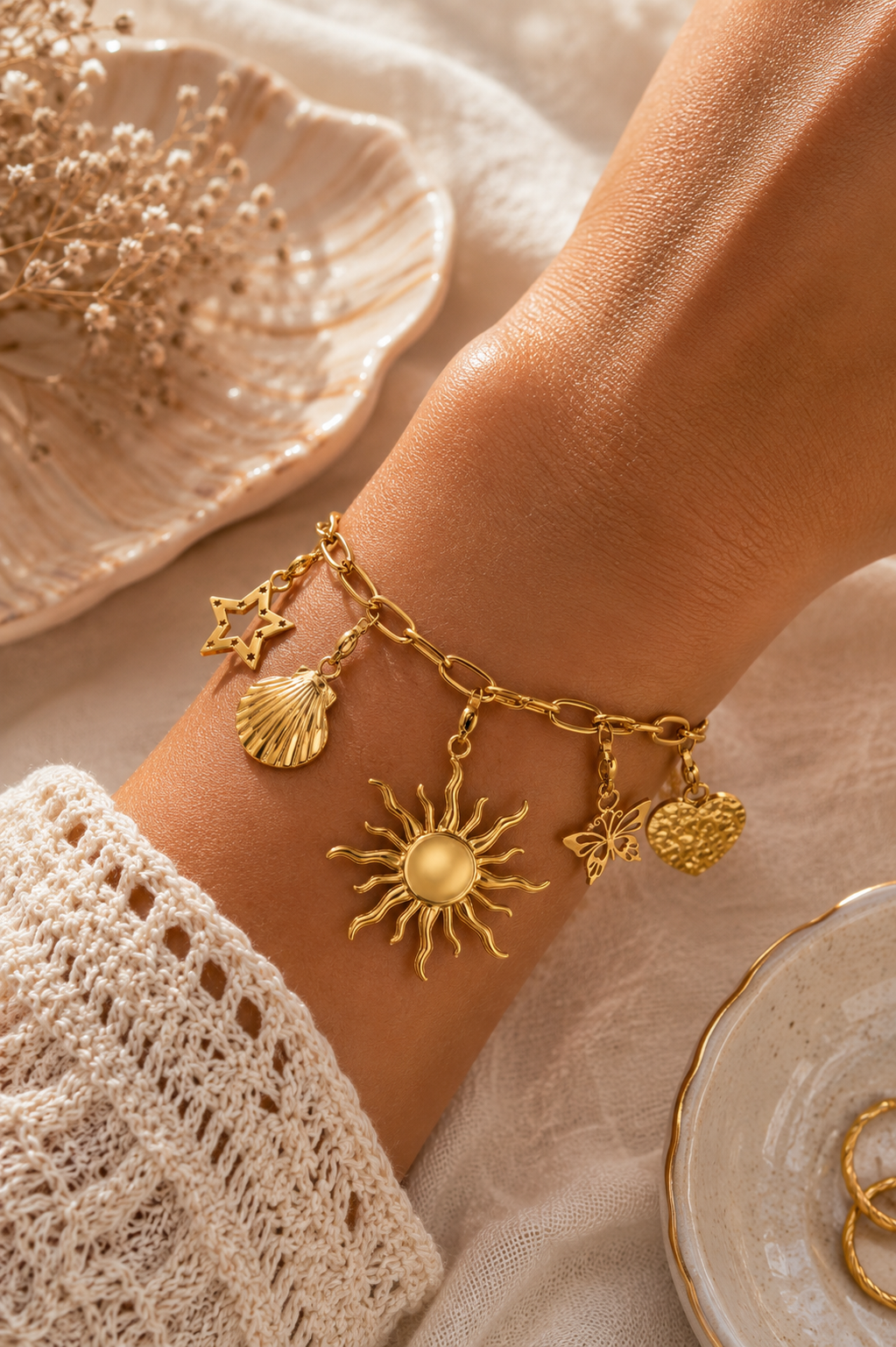 Sun & Love Charm Armband BA018
